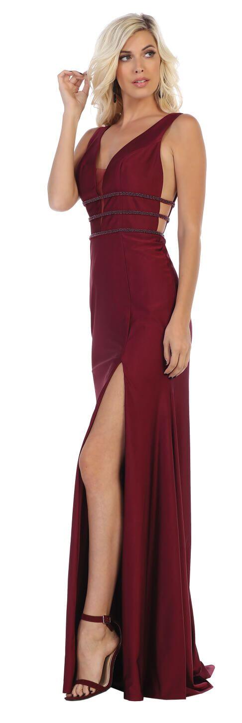 Prom Long Sexy Dress Evening Open Back - The Dress Outlet May Queen
