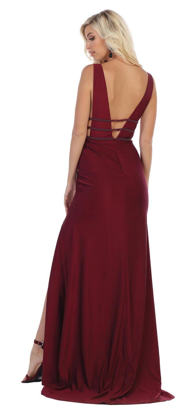 Prom Long Sexy Dress Evening Open Back - The Dress Outlet May Queen