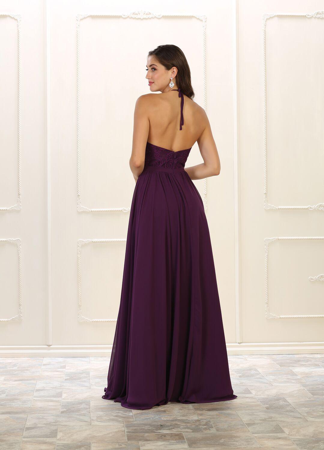Prom Long Simple Bridesmaids Formal Dress - The Dress Outlet May Queen