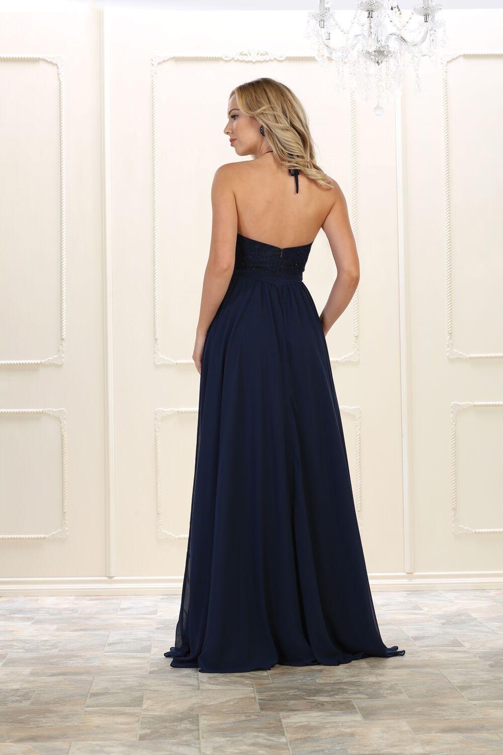 Prom Long Simple Bridesmaids Formal Dress - The Dress Outlet May Queen