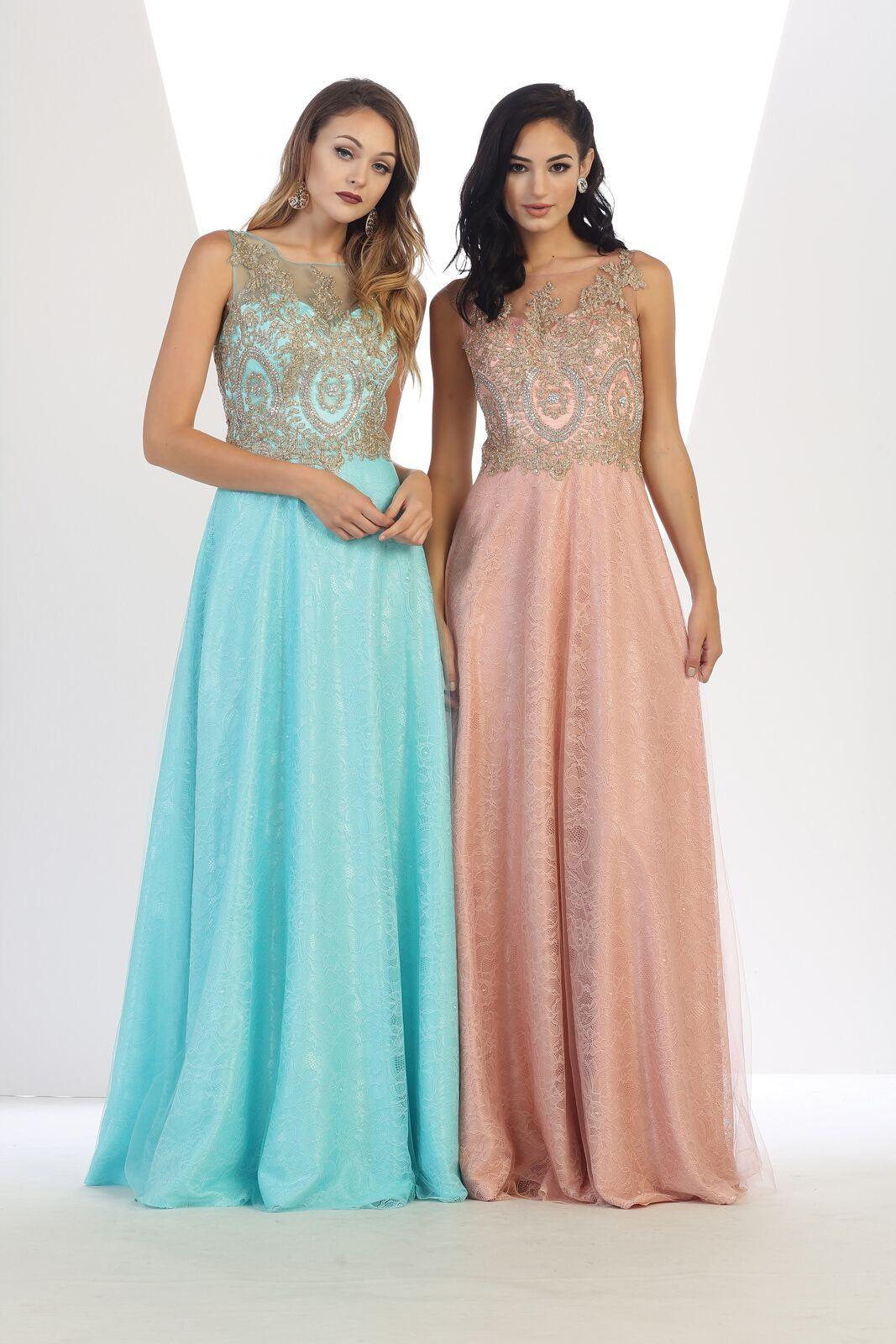 Prom Plus Size Long Dress Formal Evening Gown - The Dress Outlet May Queen