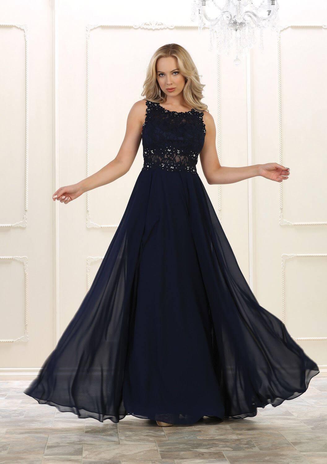 Prom Plus Size Long Formal Evening Dress - The Dress Outlet May Queen