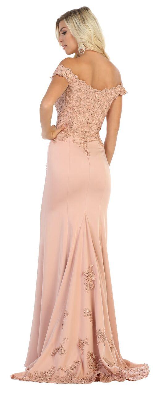 Prom Plus Size Off the Shoulder Long Formal Dress - The Dress Outlet May Queen