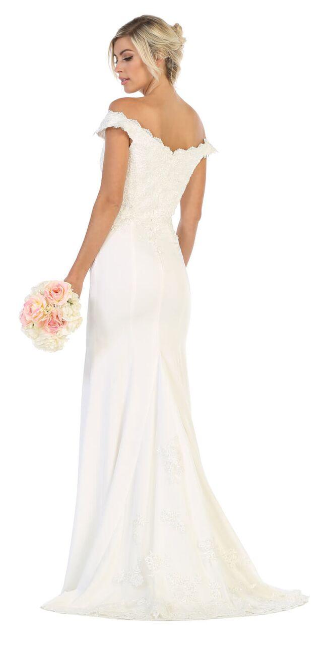 Prom Plus Size Off the Shoulder Long Formal Dress - The Dress Outlet May Queen