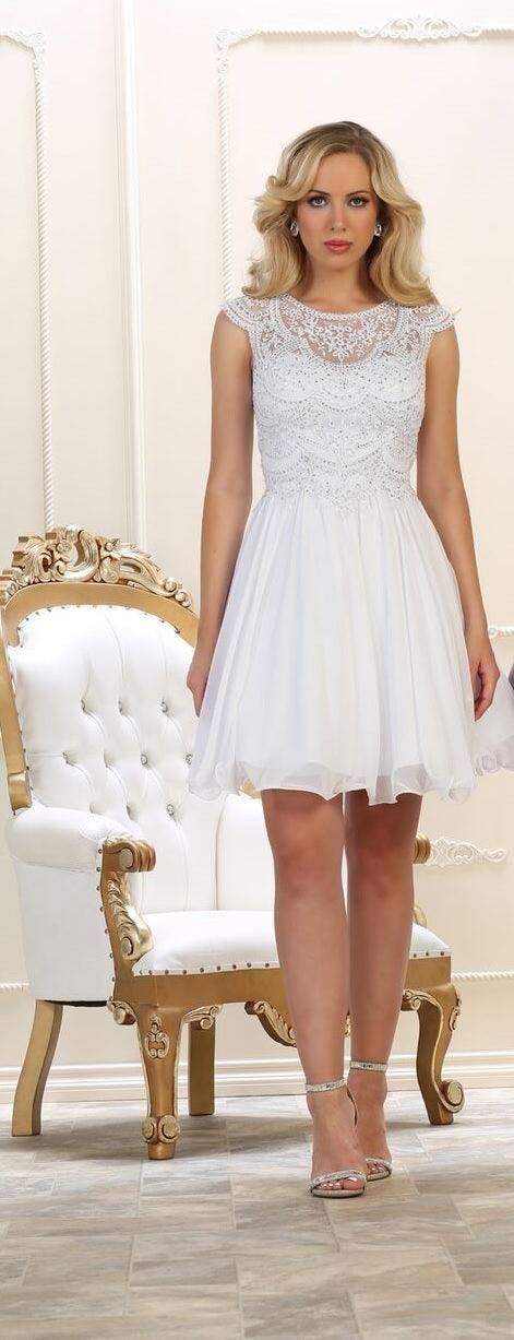 Prom Plus Size Short Cocktail Dress Homecoming - The Dress Outlet May Queen