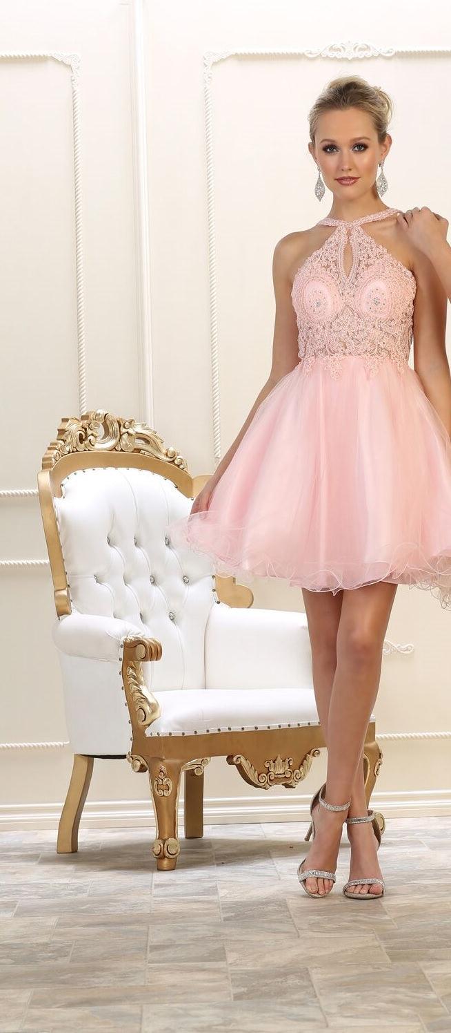Prom Short Formal Dress Plus Size Homecoming - The Dress Outlet May Queen