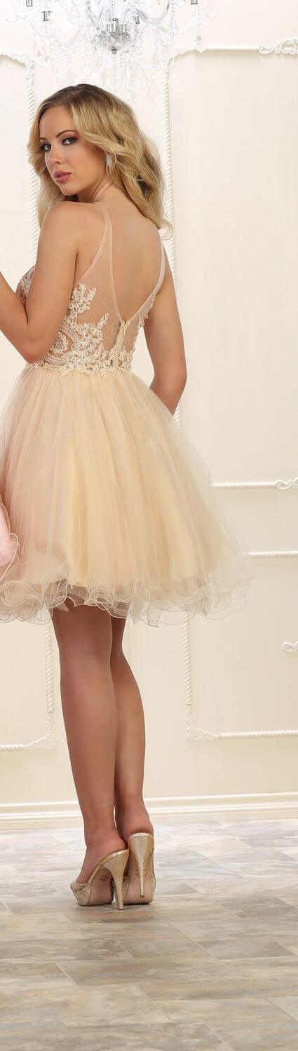 Prom Short Formal Dress Plus Size Homecoming - The Dress Outlet May Queen
