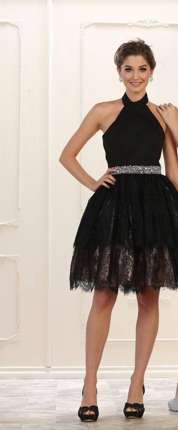Prom Short Formal Homecoming Graduation Dress - The Dress Outlet May Queen