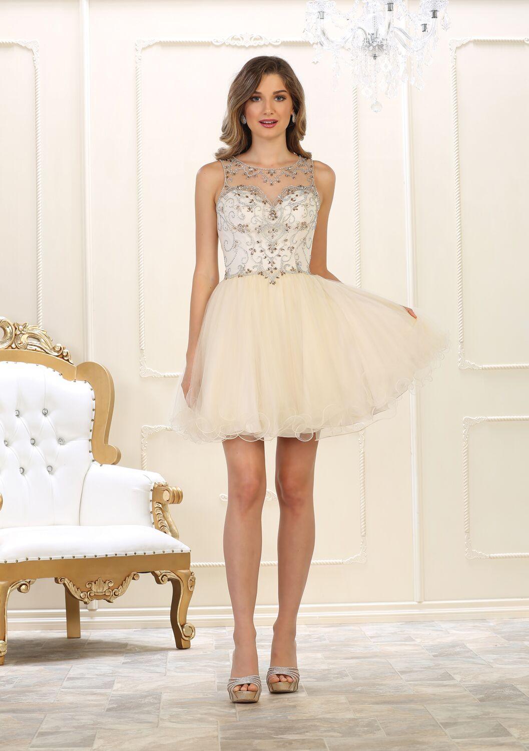 Prom Short Homecoming Plus Size Dress Winter Formal - The Dress Outlet May Queen