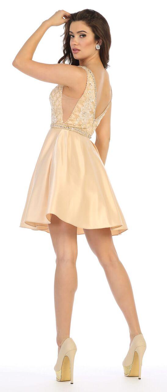 Prom Short Plus Size Cocktail Party Dress - The Dress Outlet May Queen