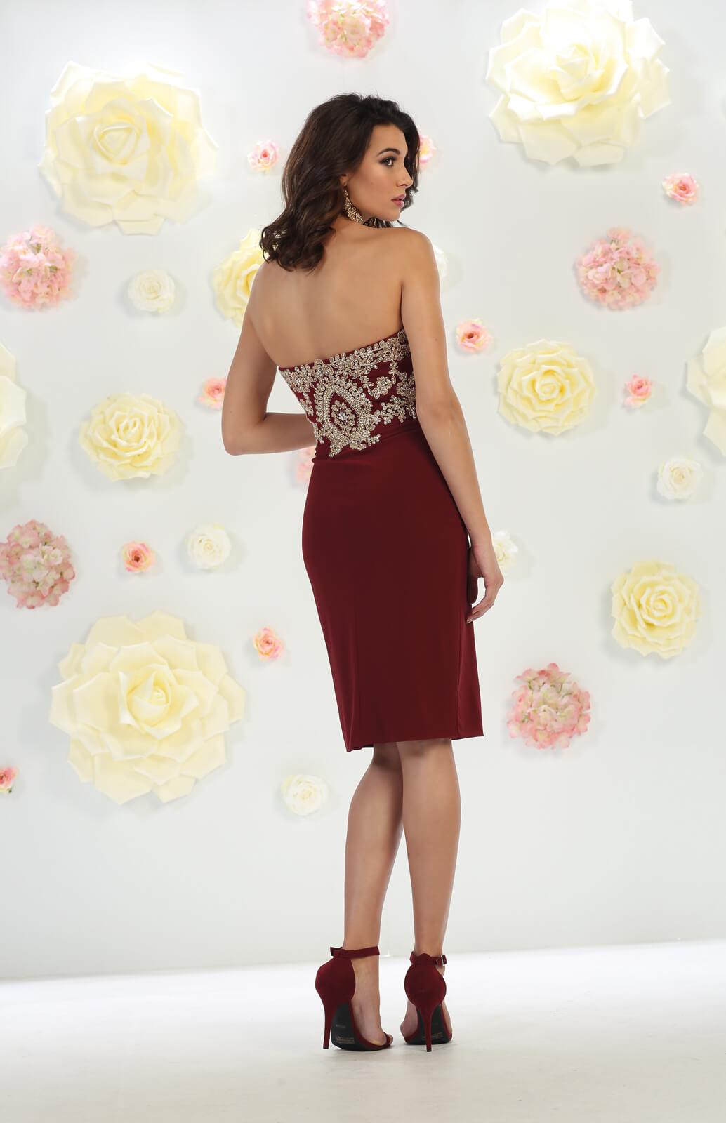 Prom Short Strapless Sweetheart Cocktail Dress - The Dress Outlet May Queen