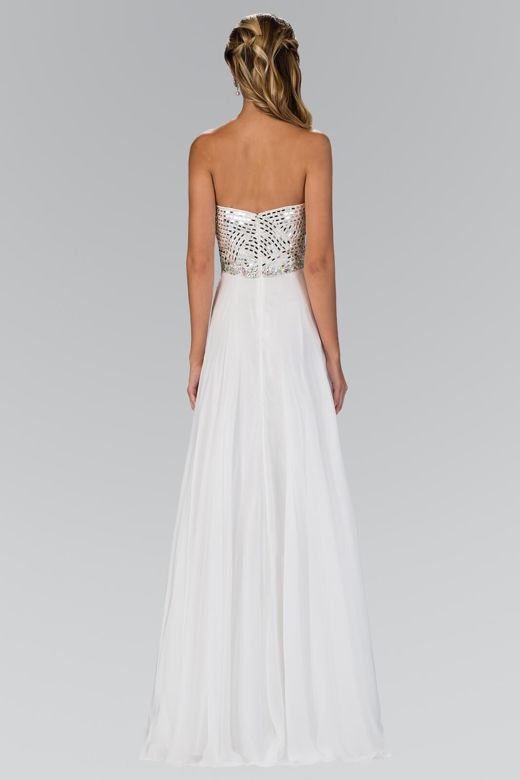 Prom Strapless Chiffon Long Dress Evening Gown - The Dress Outlet Elizabeth K