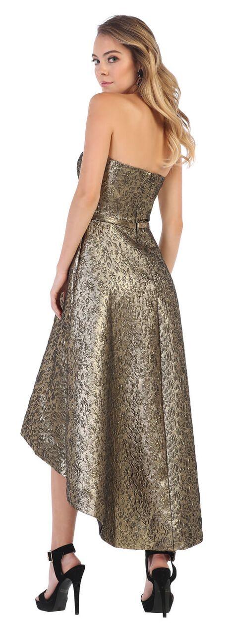 Prom Strapless Short Long High Low Gown - The Dress Outlet May Queen