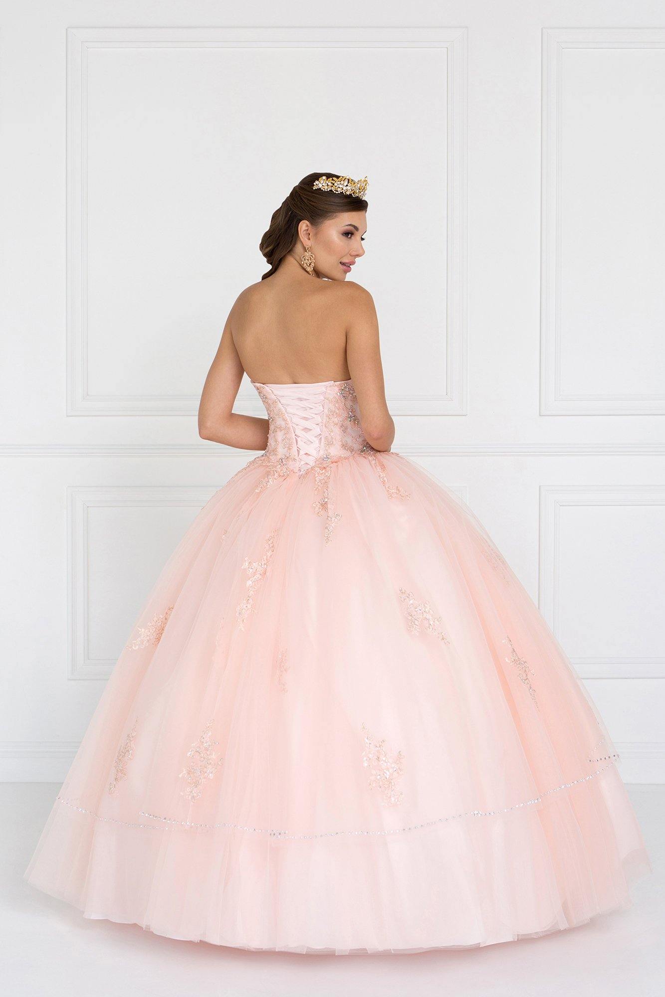 Quinceanera Embellished Tulle Quinceanera Dress with Bolero - The Dress Outlet Elizabeth K