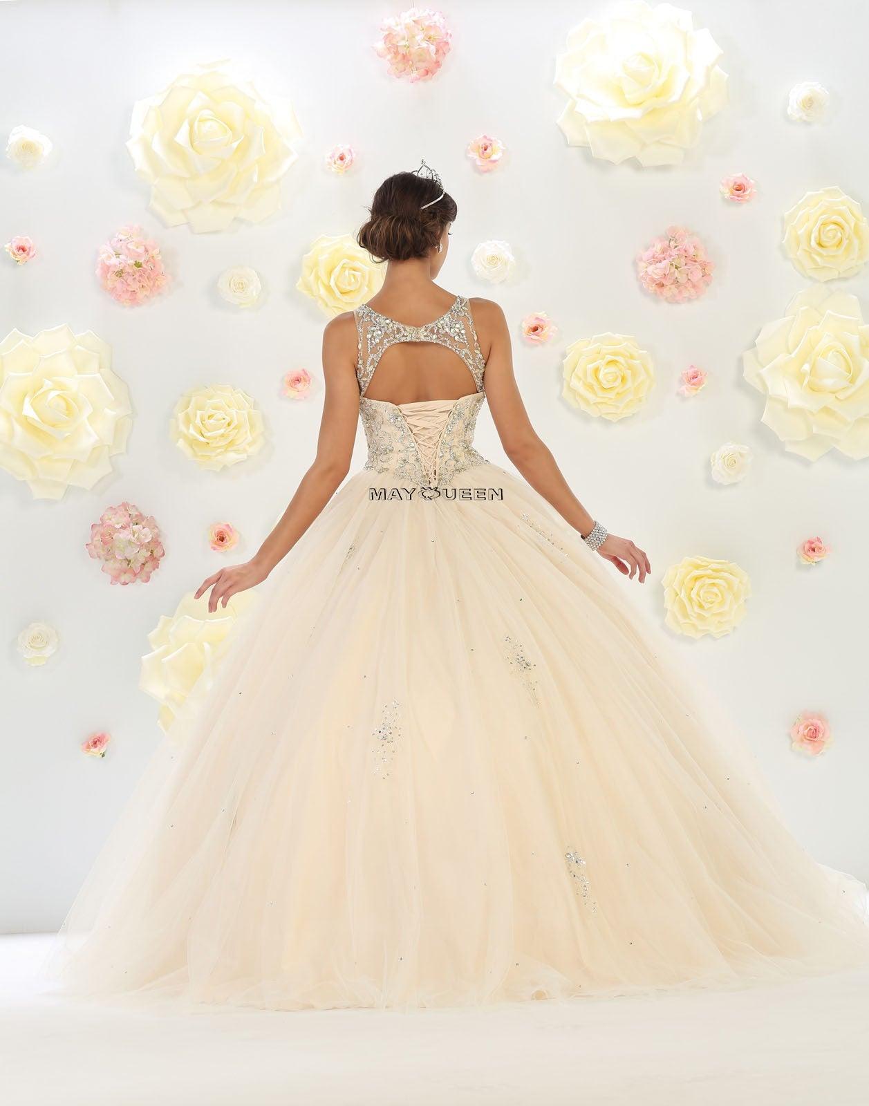 Quinceanera Long Ball Gown Formal Sweet 16 - The Dress Outlet May Queen