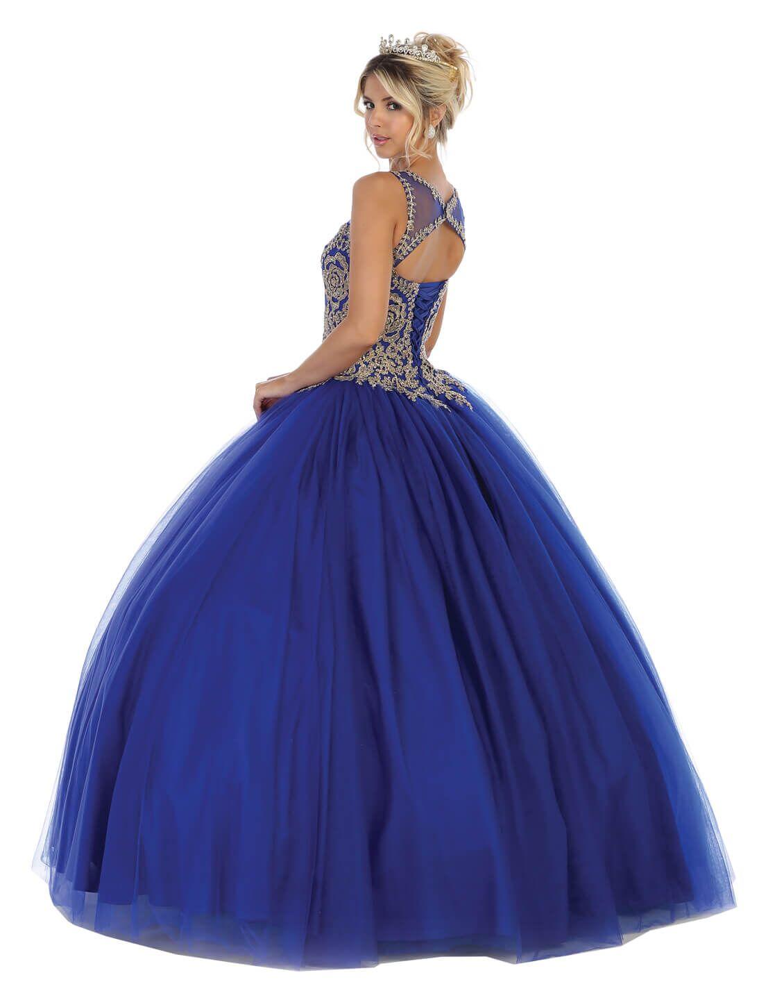 Quinceanera Long Prom Dress Quinceanera Ball Gown - The Dress Outlet May Queen