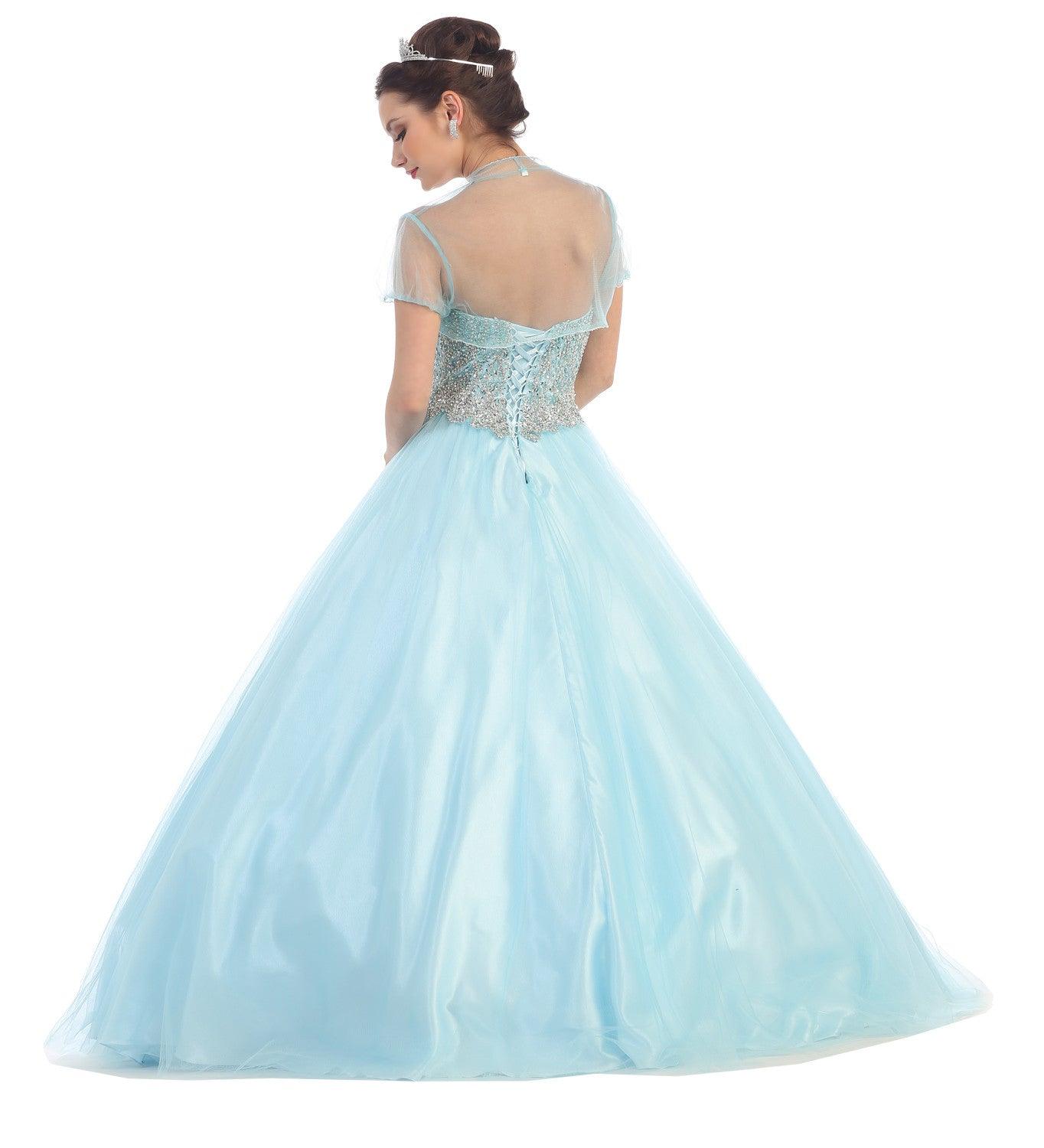 Quinceanera Long Quinceanera Formal Prom Dress - The Dress Outlet May Queen