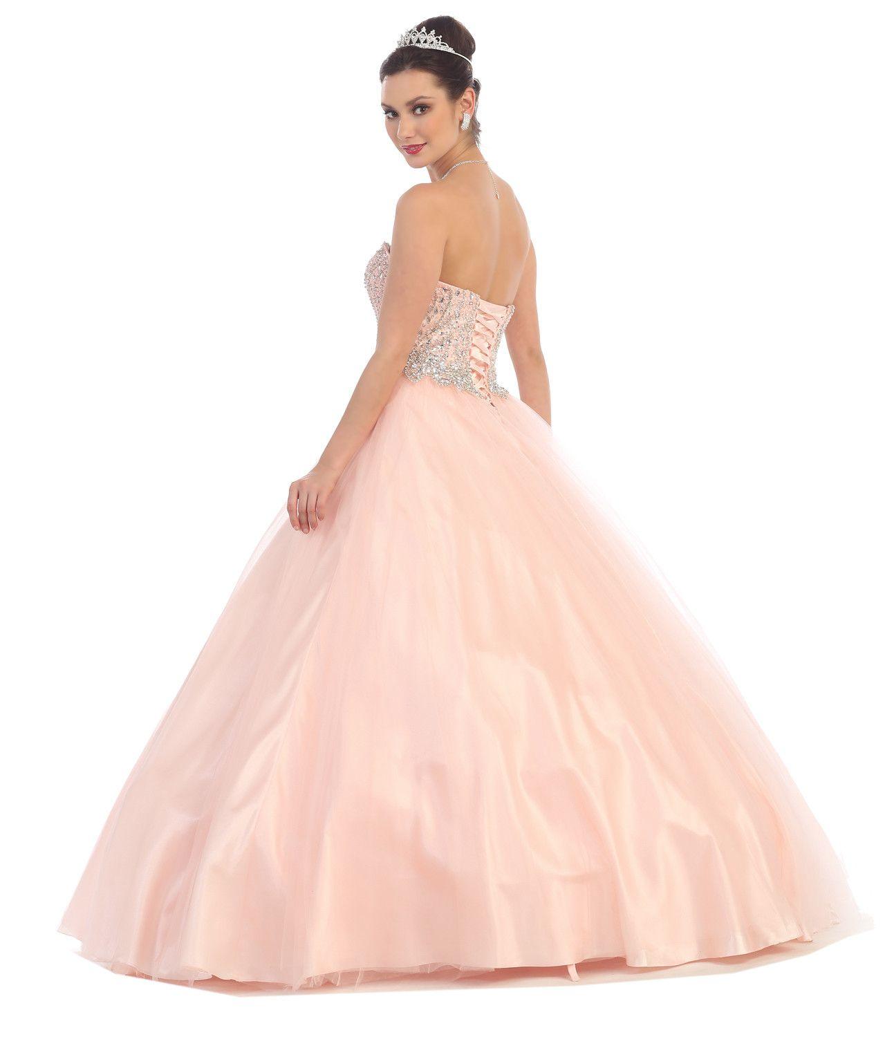 Quinceanera Long Quinceanera Formal Prom Dress - The Dress Outlet May Queen