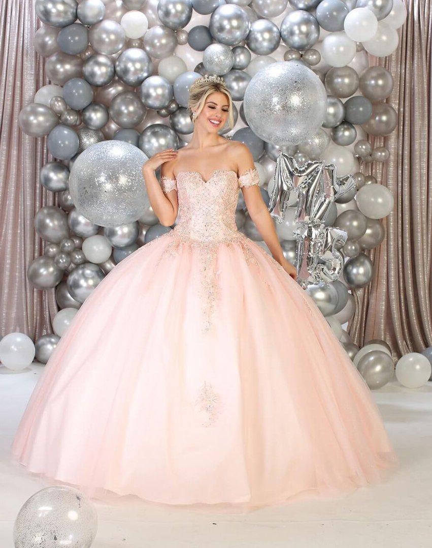 Quinceanera Long Strapless Sweet 16 Ball Gown - The Dress Outlet May Queen