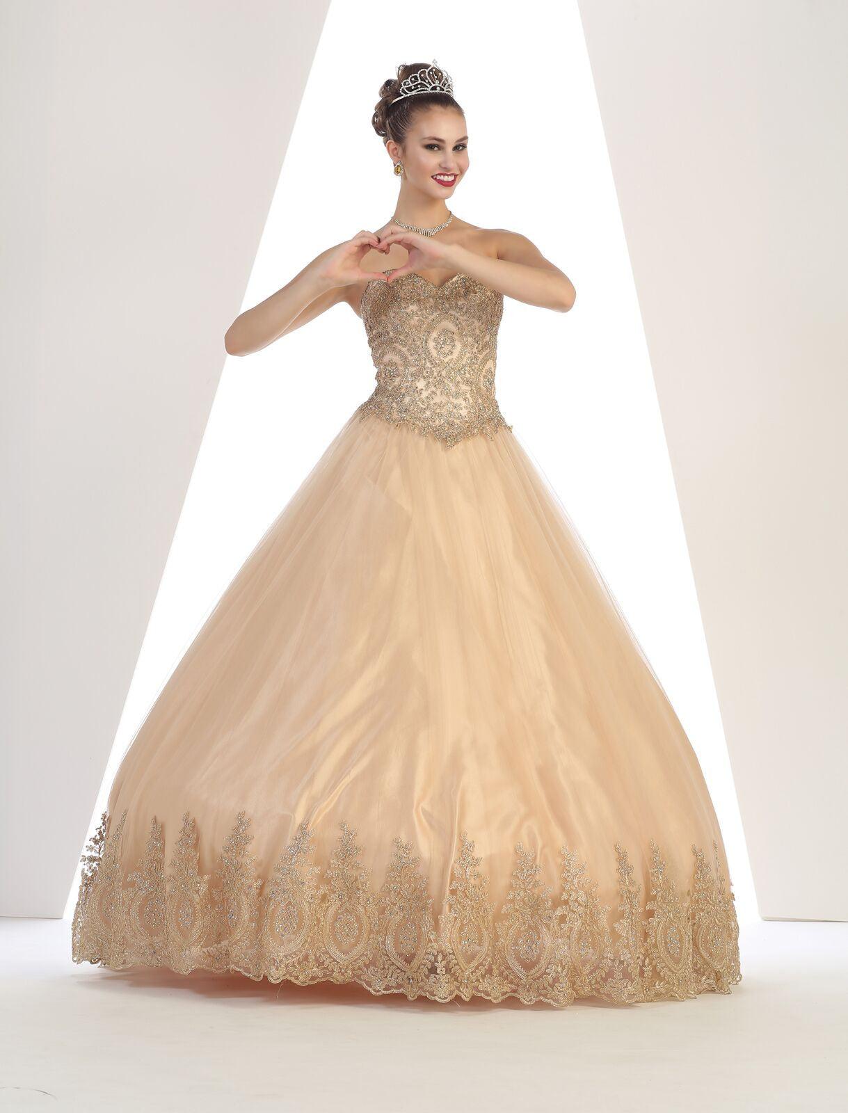 Quinceanera Quinceanera Dresses Formal Prom Ball Gown - The Dress Outlet May Queen