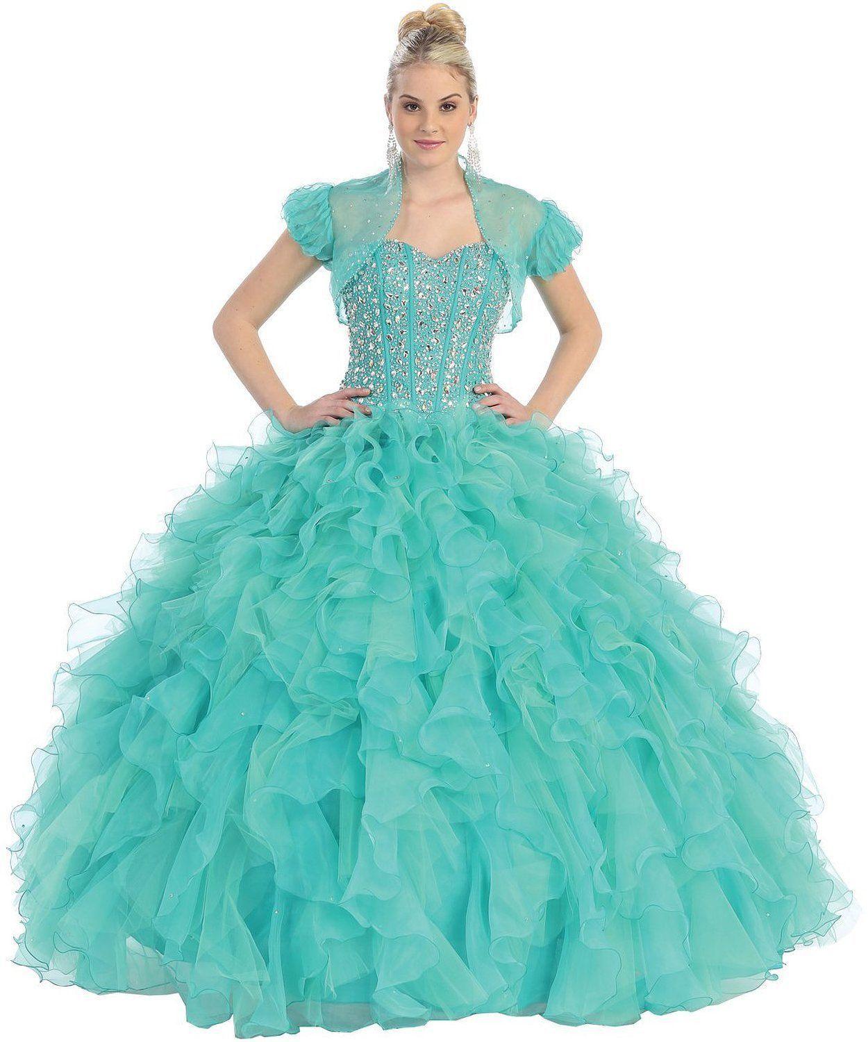 Quinceanera Quinceanera Long Ballgown Formal Prom Dresses - The Dress Outlet May Queen