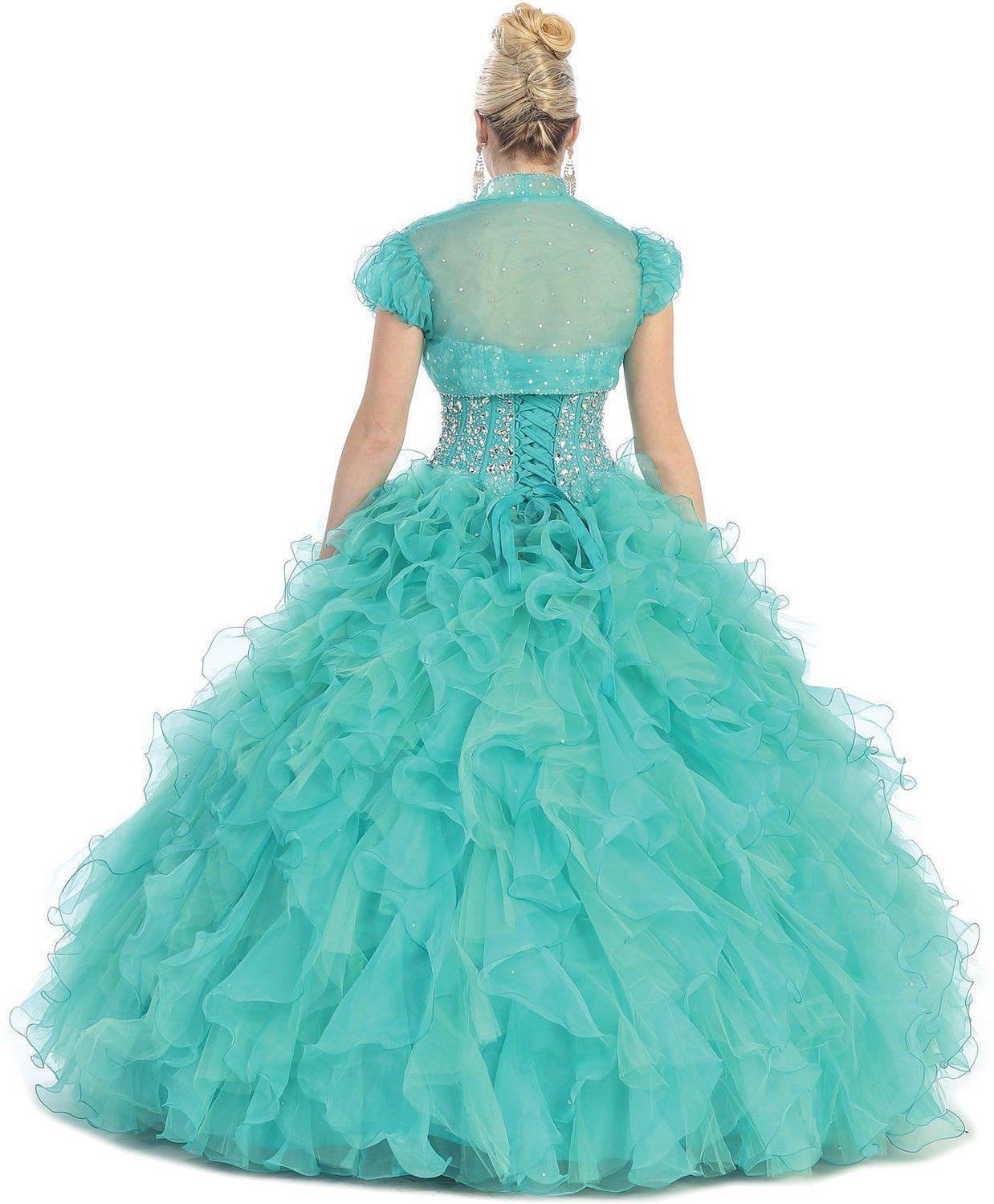 Quinceanera Quinceanera Long Ballgown Formal Prom Dresses - The Dress Outlet May Queen
