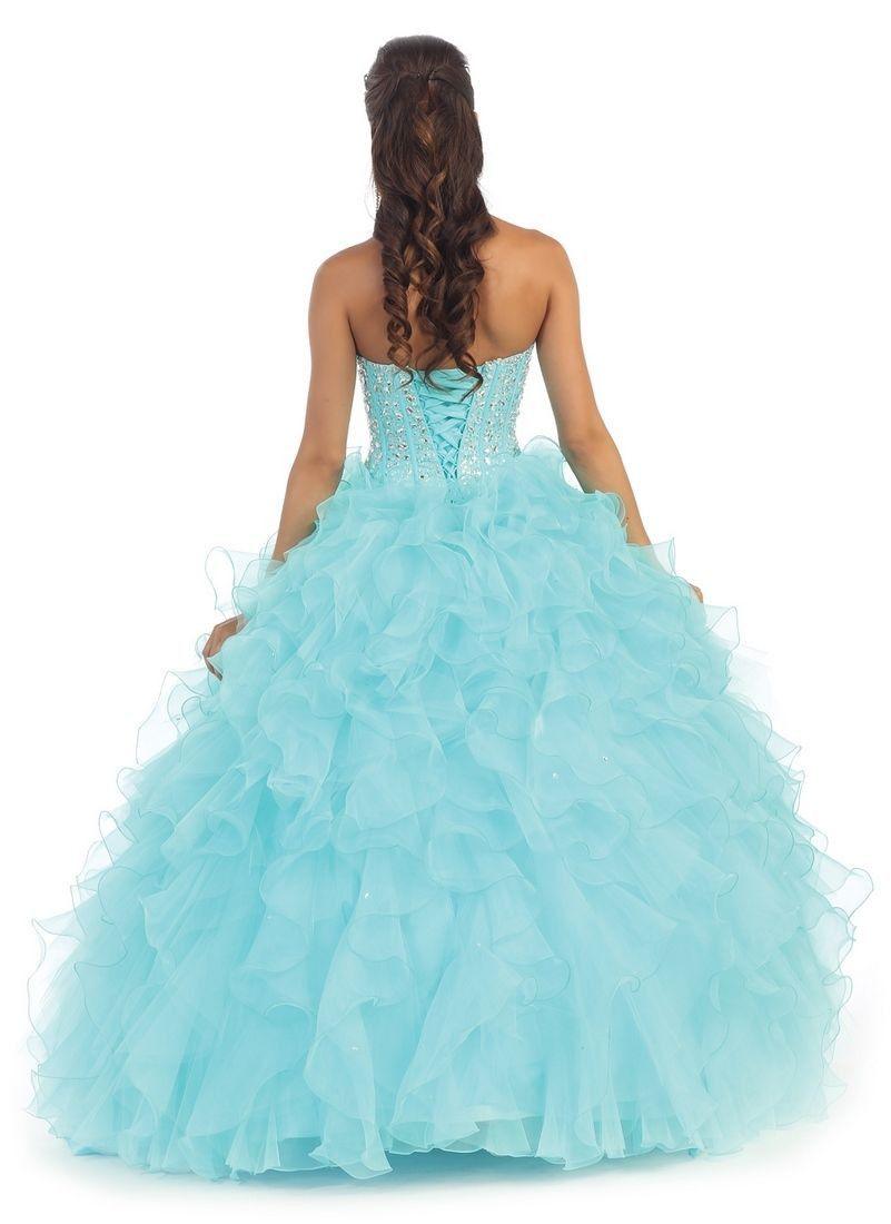 Quinceanera Quinceanera Long Ballgown Formal Prom Dresses - The Dress Outlet May Queen