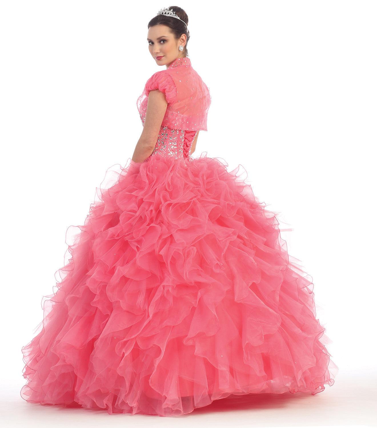 Quinceanera Quinceanera Long Ballgown Formal Prom Dresses - The Dress Outlet May Queen