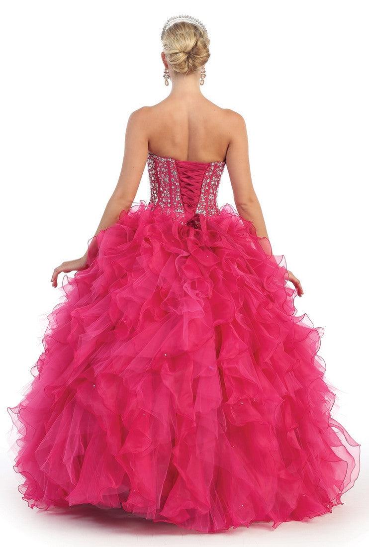 Quinceanera Quinceanera Long Ballgown Formal Prom Dresses - The Dress Outlet May Queen