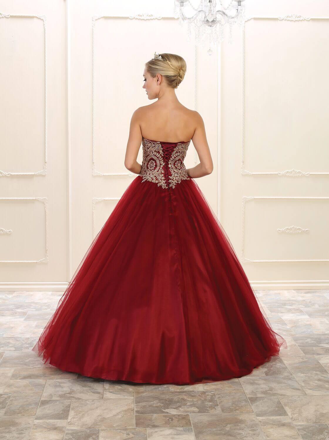 Quinceanera Quinceanera Long Prom Dress Ball Gown Formal - The Dress Outlet May Queen