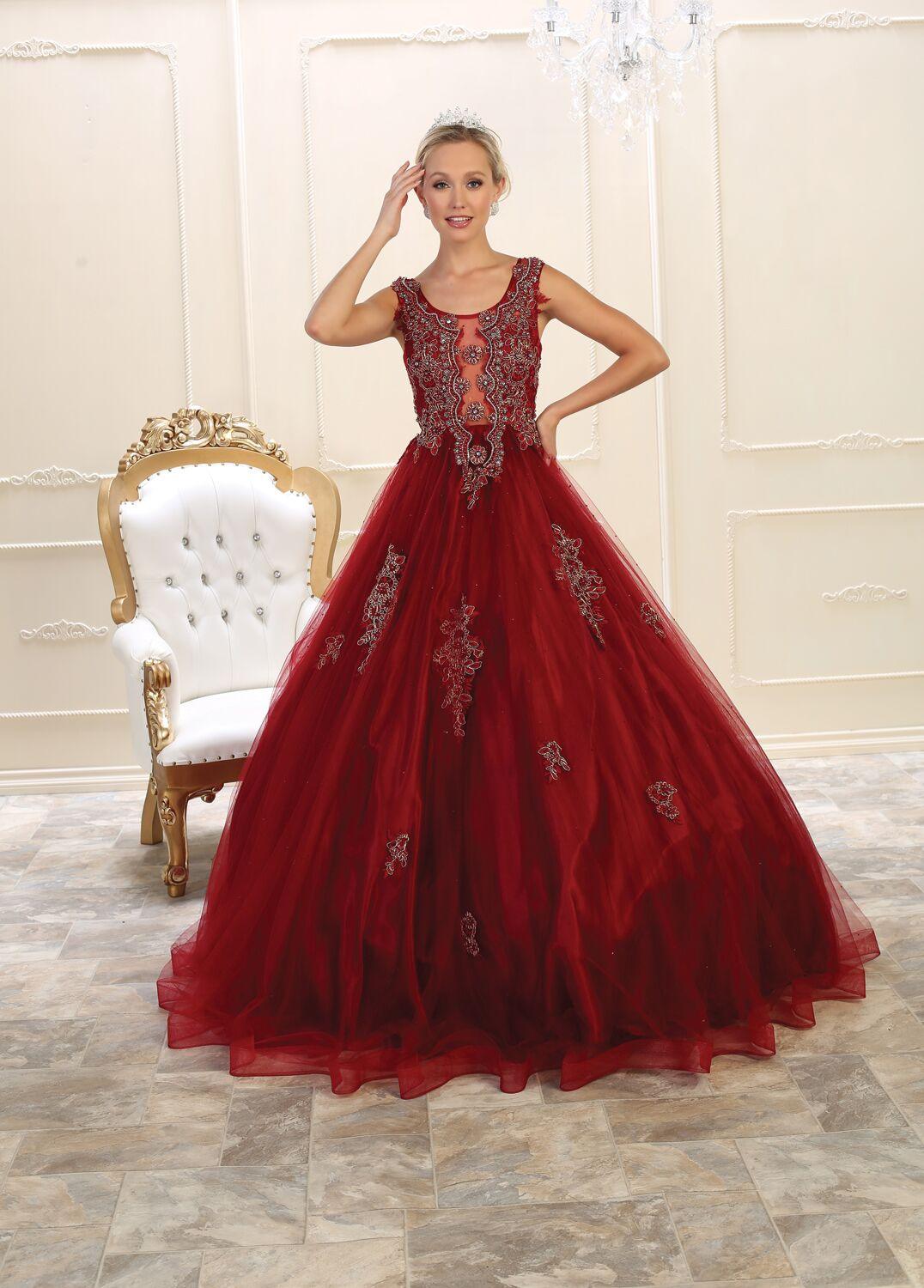 Quinceanera Sweet 16 Dress Long Ball Gown - The Dress Outlet May Queen