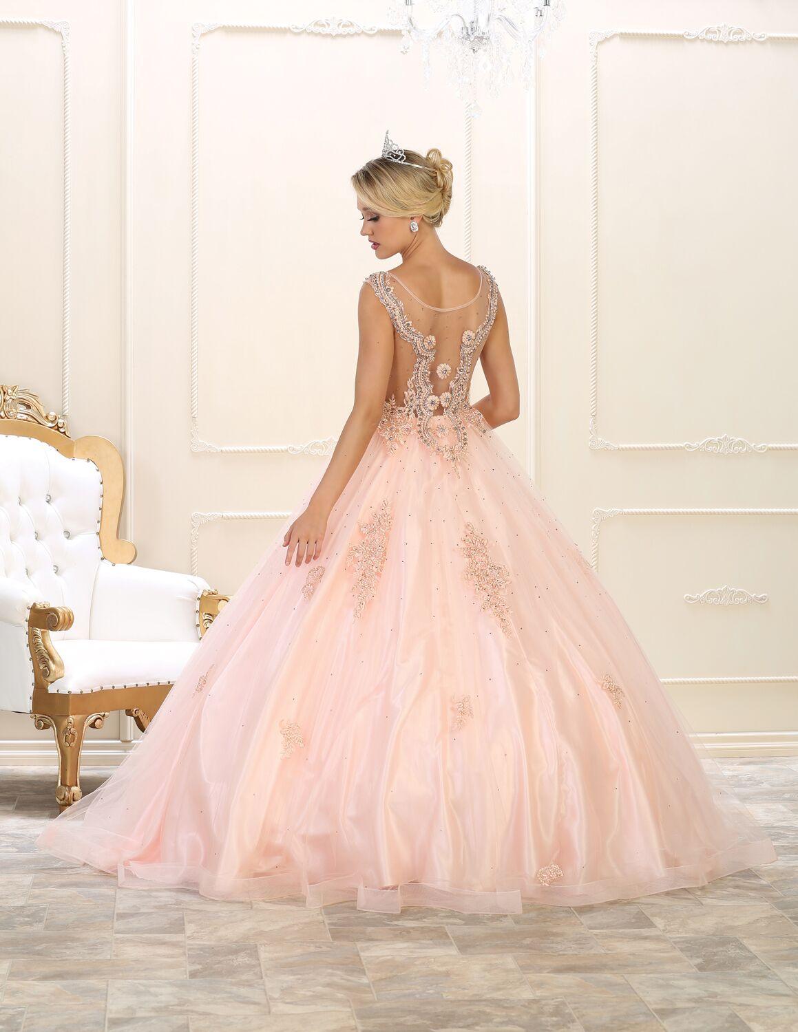 Quinceanera Sweet 16 Dress Long Ball Gown - The Dress Outlet May Queen