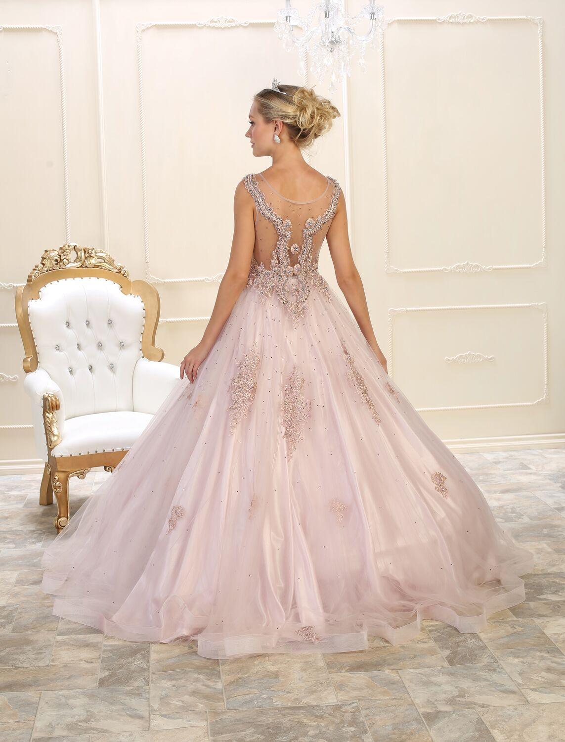 Quinceanera Sweet 16 Dress Long Ball Gown - The Dress Outlet May Queen