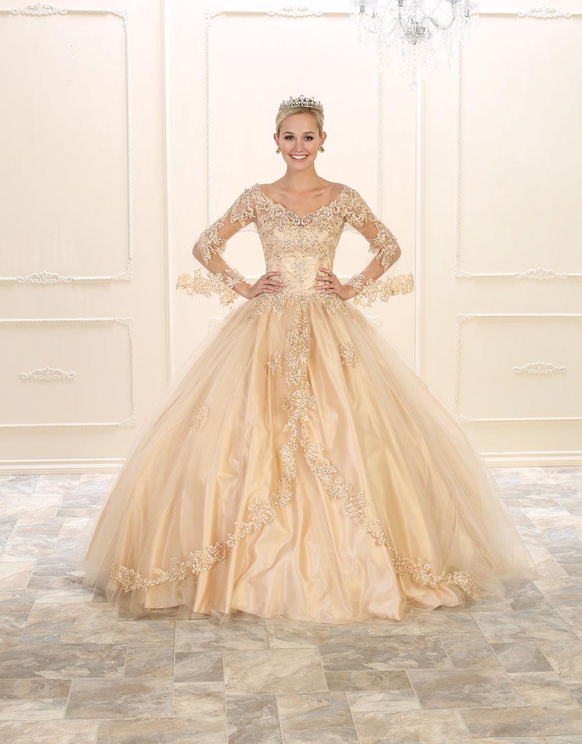 Quinceanera Sweet 16 Long Ball Gown - The Dress Outlet May Queen