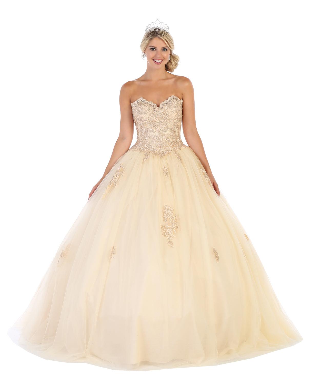 Quinceanera Sweet 16 Quinceanera Ball Gown - The Dress Outlet May Queen
