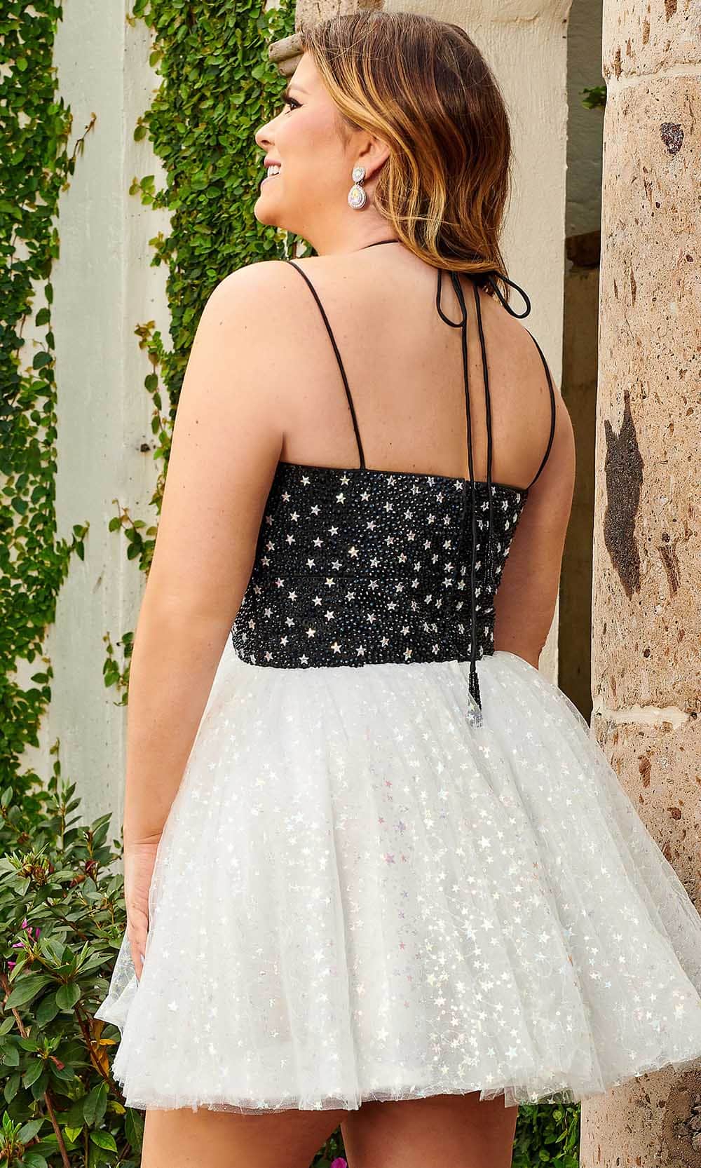 V-Neck Mini Tulle Cocktail A-Line Rachel Allan 40179