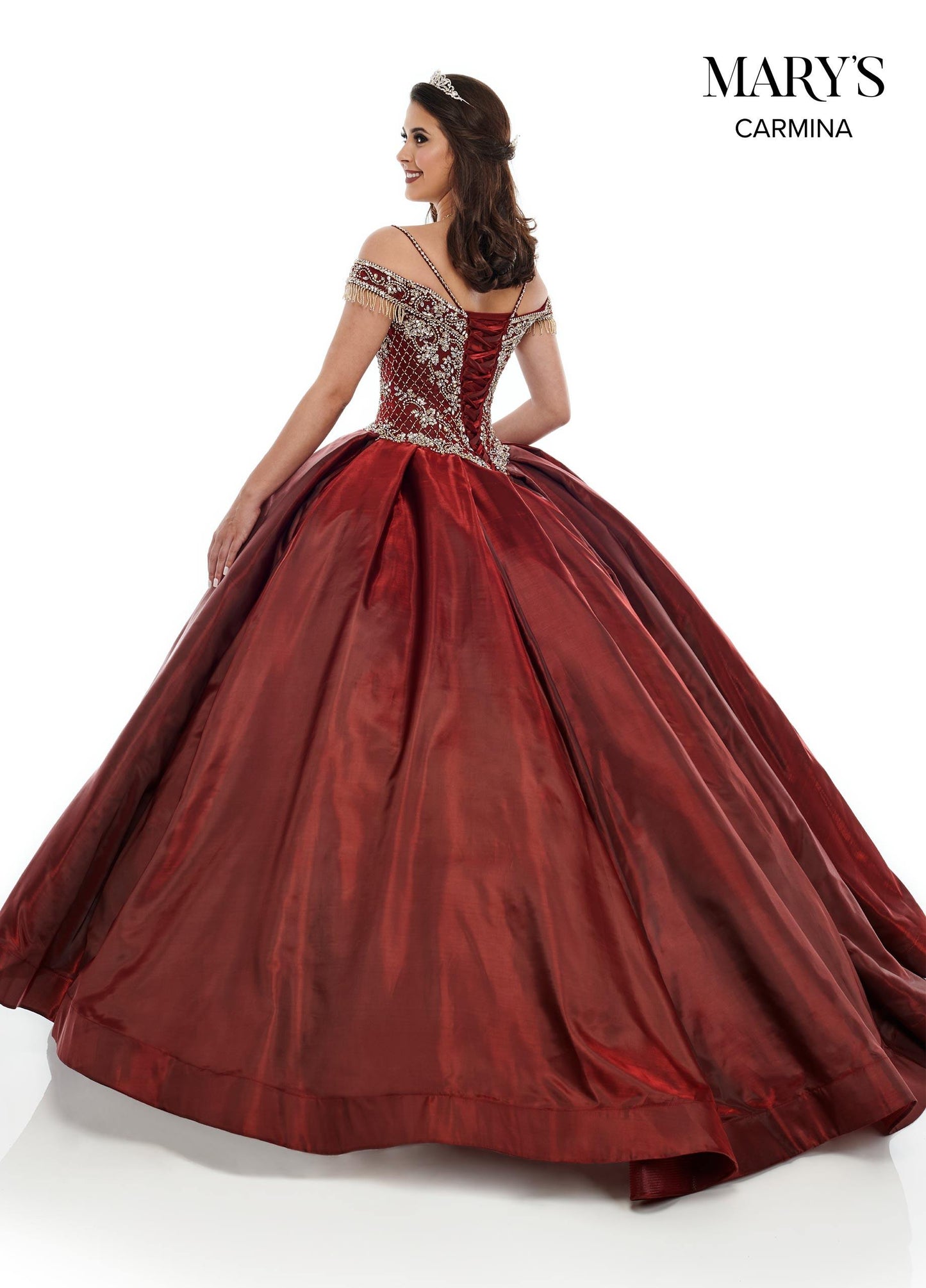 Rachel Allan Long Off Shoulder Quinceanera Dress - The Dress Outlet