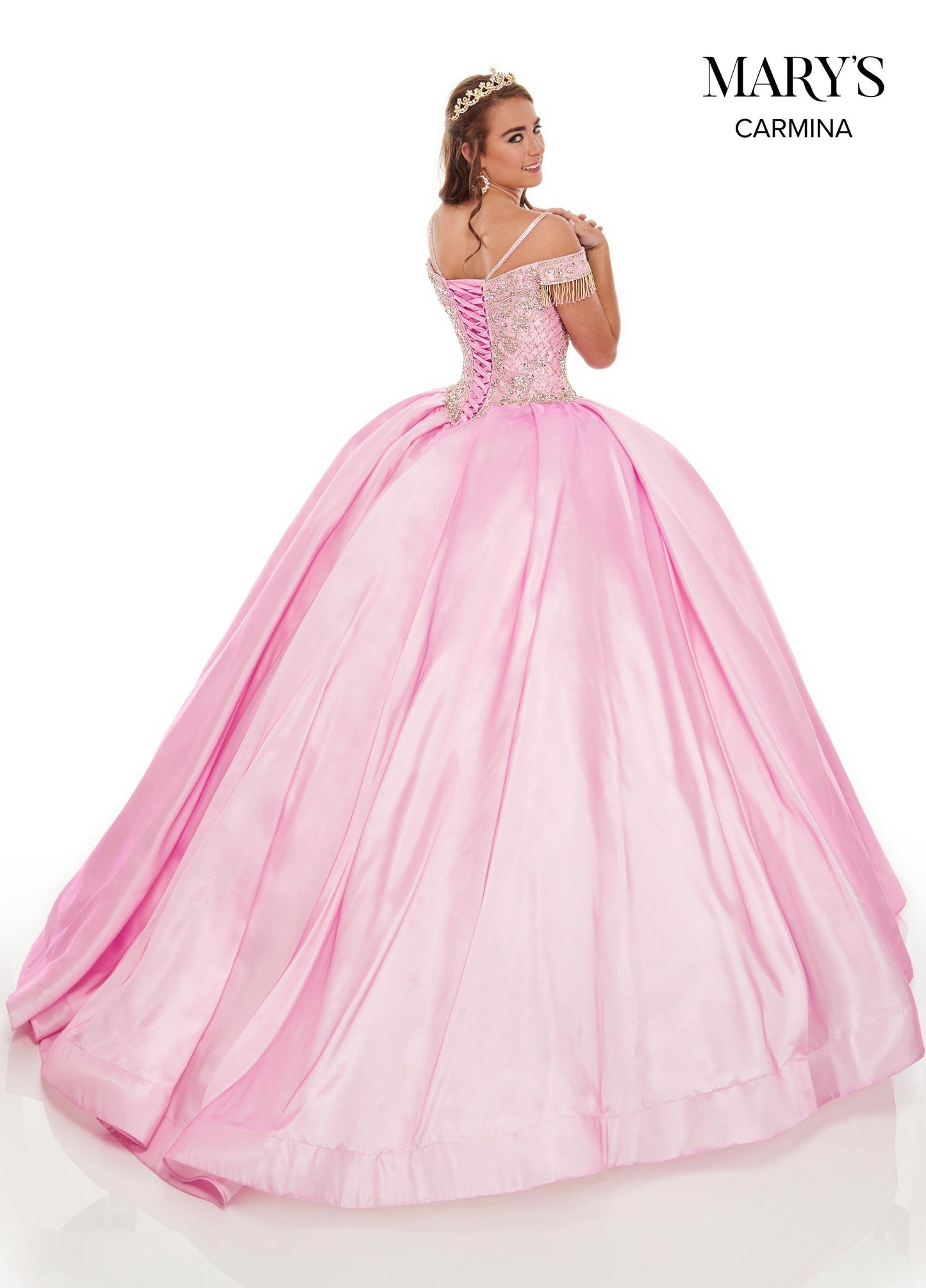 Rachel Allan Long Off Shoulder Quinceanera Dress - The Dress Outlet