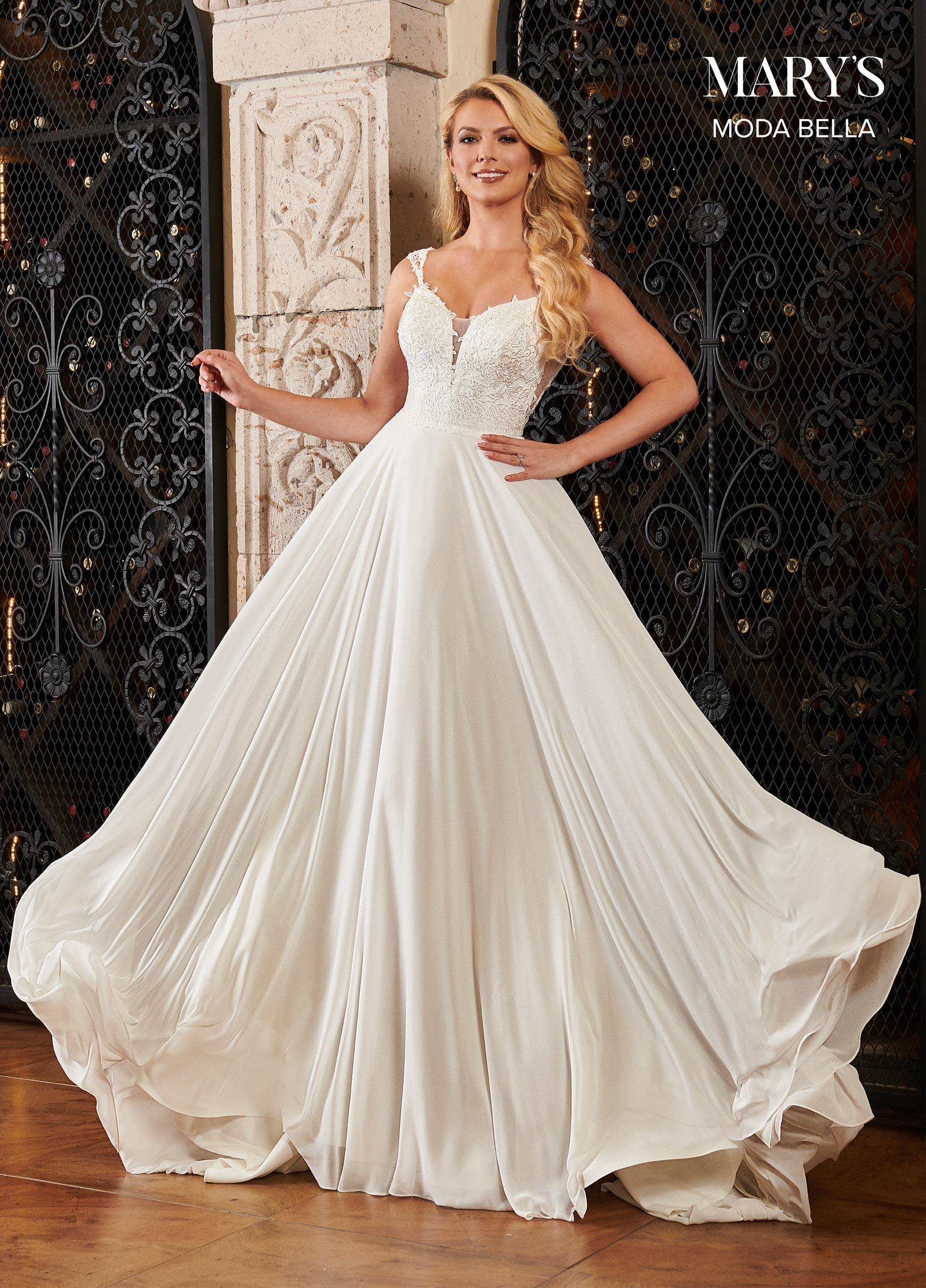 Ivory Moda Bella Long Wedding Dress for 629.99 The Dress Outlet