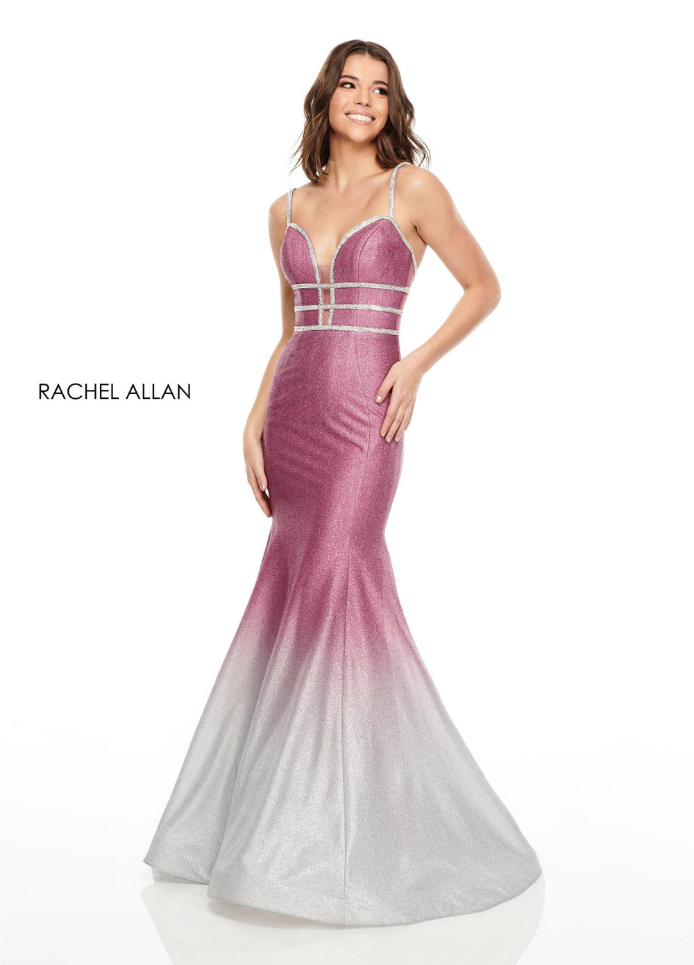 Rachel Allan Prom Long Sexy Fitted Prom Dress - The Dress Outlet