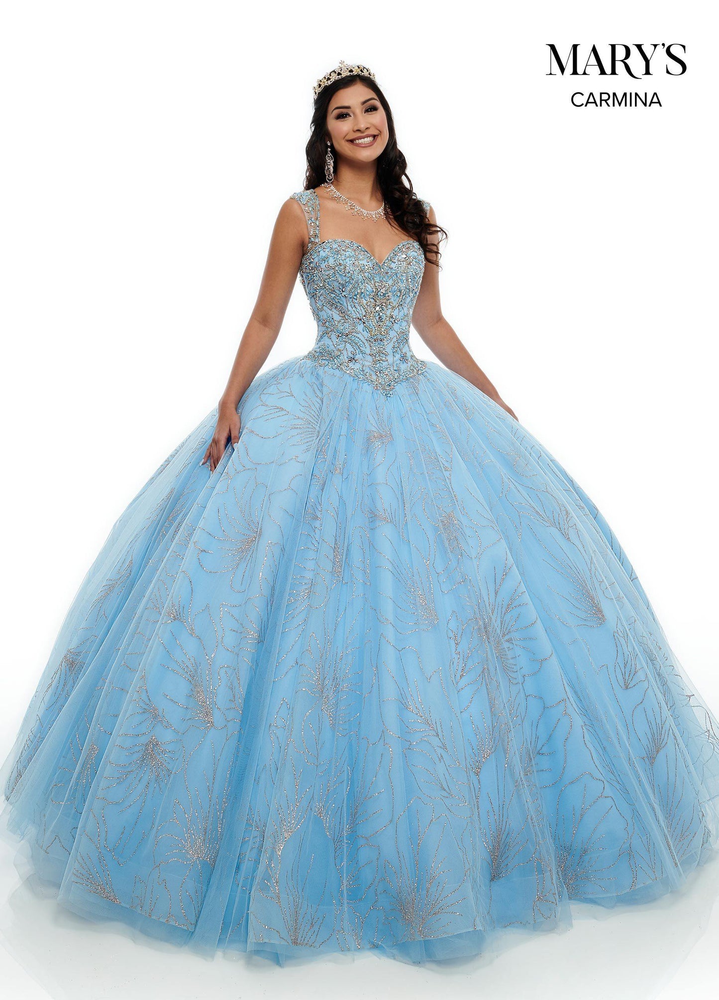 Rachel Allan  Sparkling Long Quinceanera Dress - The Dress Outlet