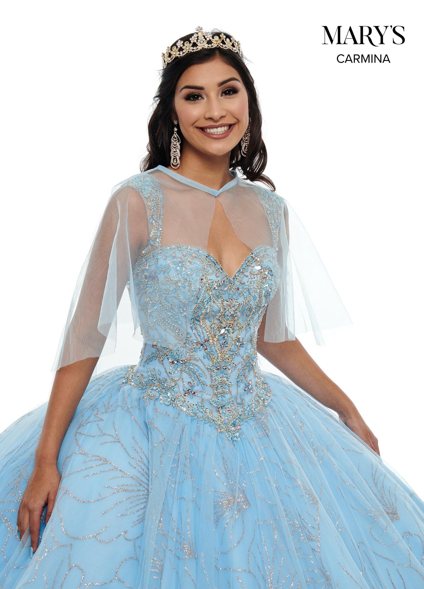 Rachel Allan  Sparkling Long Quinceanera Dress - The Dress Outlet