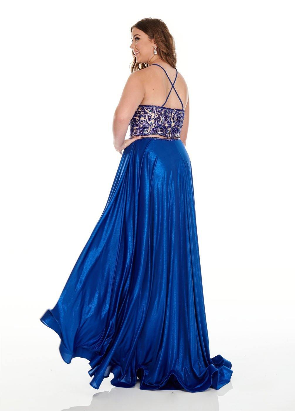 Rachel Allan Two Piece Sexy Prom Long Plus Size Dress - The Dress Outlet