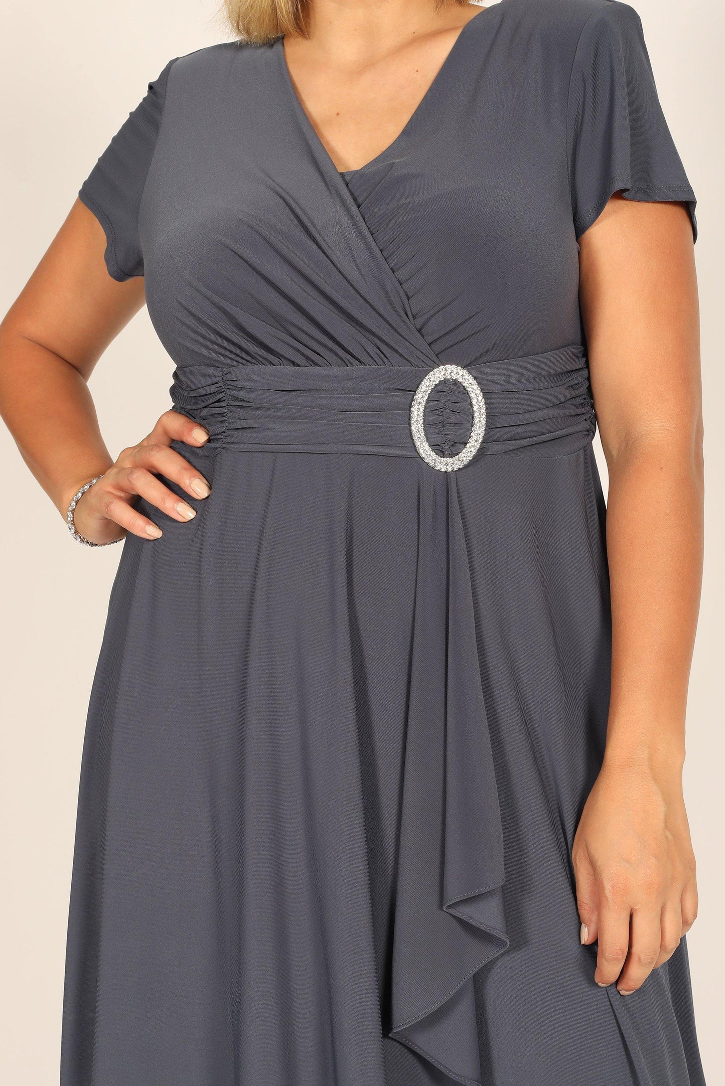 R&M Richards Short Plus Size Dress Black 1149 - The Dress Outlet