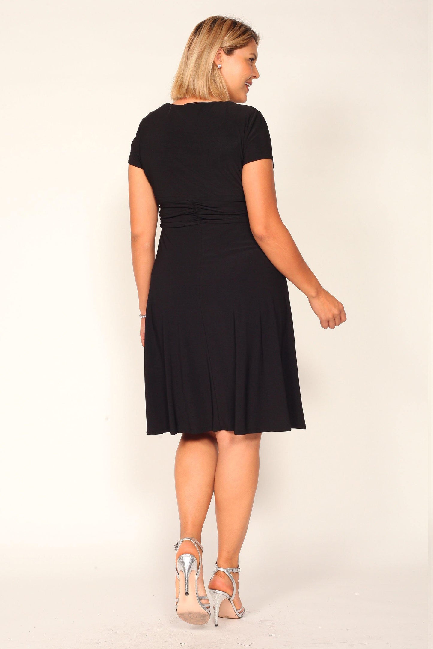 R&M Richards Short Plus Size Dress Black 1149 - The Dress Outlet