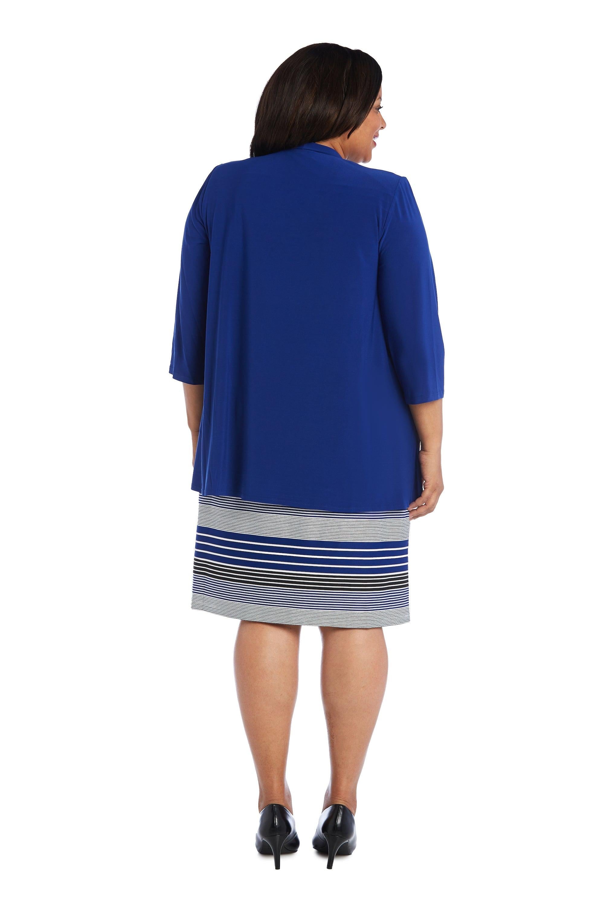 R&M Richards Plus Size Short Dress Black 1190W - The Dress Outlet