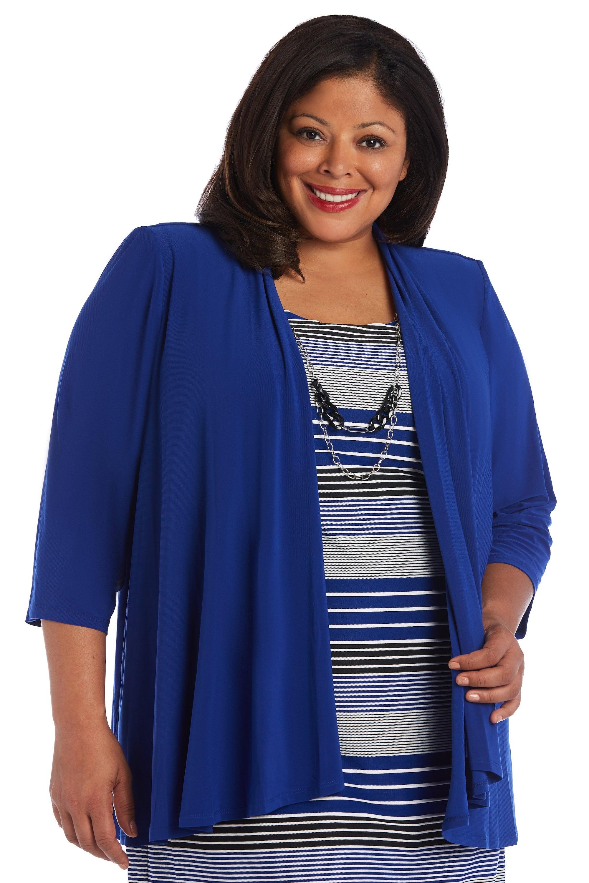 R&M Richards Plus Size Short Dress Black 1190W - The Dress Outlet