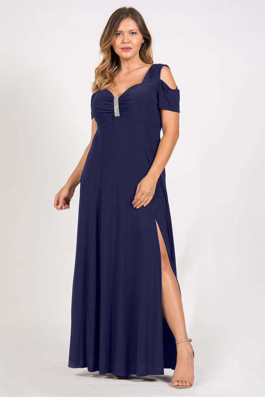 Navy R&M Richards 1367 Evening Long Formal Dress for $45.99 – The Dress  Outlet