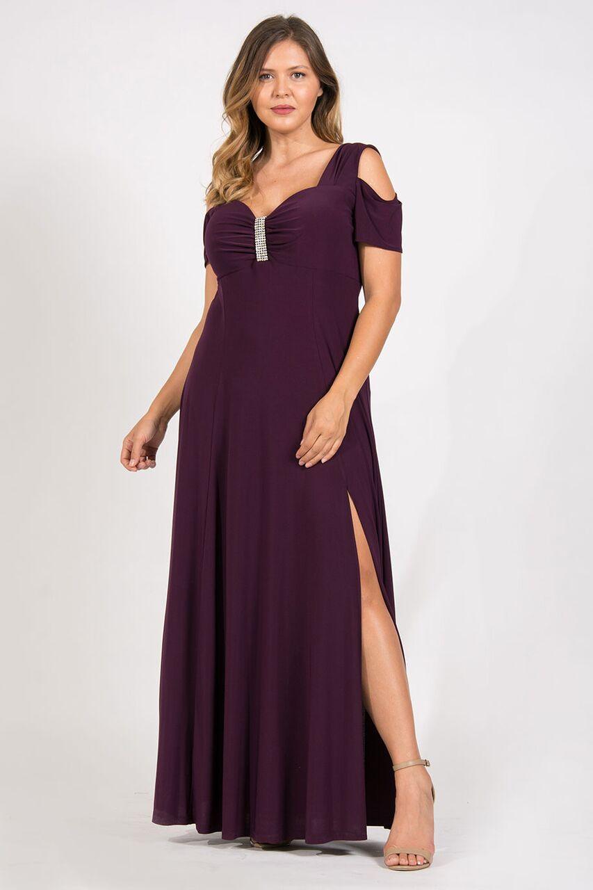 R&M Richards 1367W Plus Size Long Formal Evening Gown