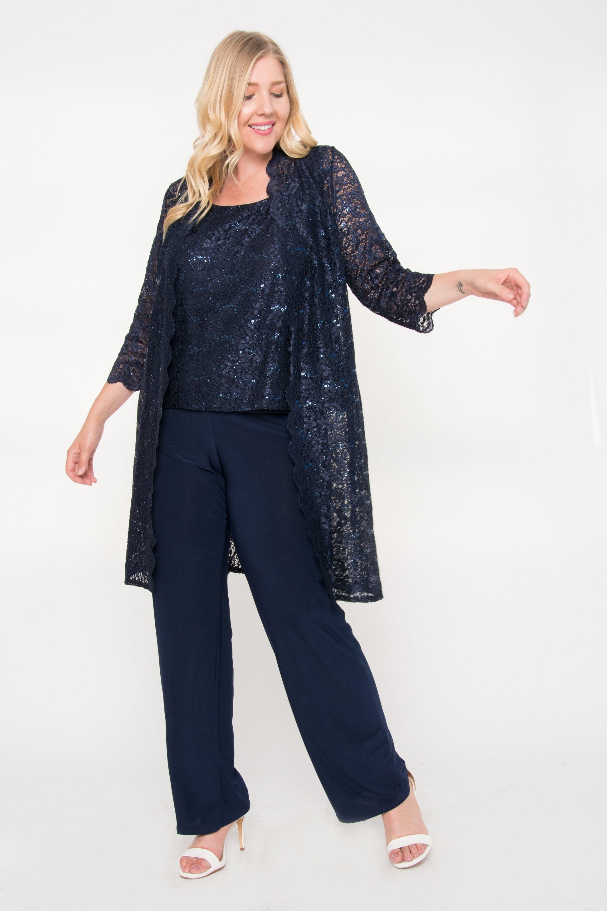 R&M Richards 1993W Plus Size Formal Pant Suit Mother of the Bride